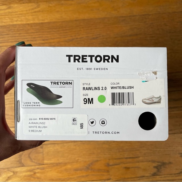 NEW Tretorn Rawlins 2.0 White Blush Sneaker Multiple Sizes NWT - Picture 4 of 4